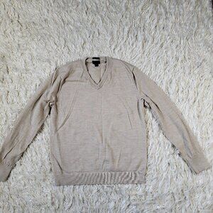 J. Crew Merino Wool V-Neck Sweater Size Medium -‎ Style J7958